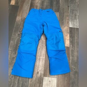 LANDS END Squall Snow Ski Pants Insulated Iron Knee Grow-A-Long sz 12 Turquoise